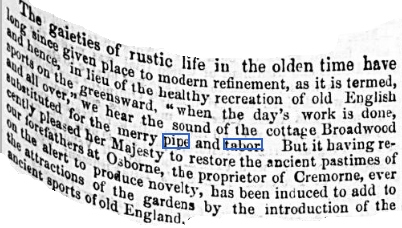 1850 no more pipe and tabor