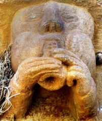 Covet, stone carving