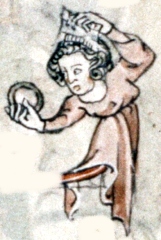 1320 lady combing hair