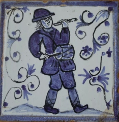 blue/white tile